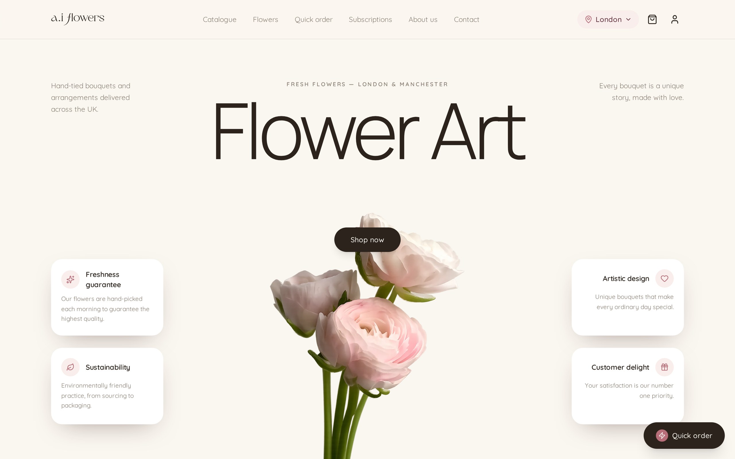 a.i flowers website